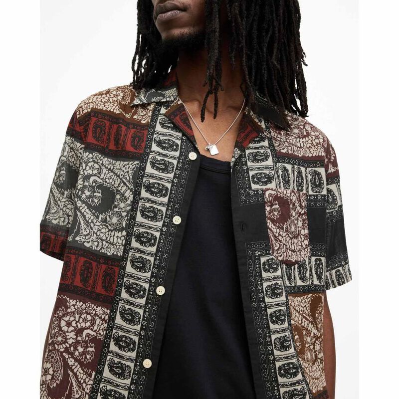AllSaints Marquee Paisley Print Relaxed Fit Shirt image number 2